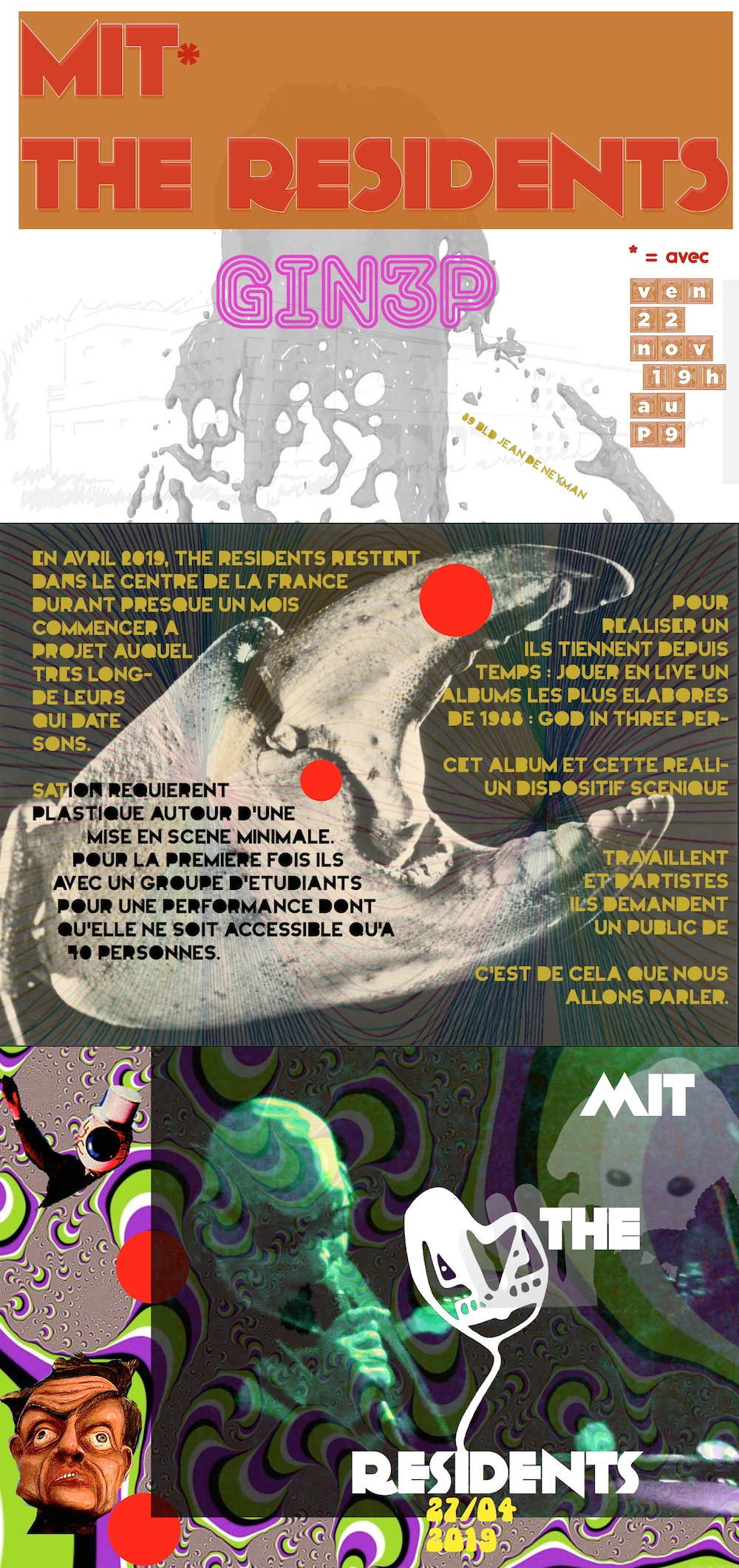 The Residents, le flyer de la soirée au P9.