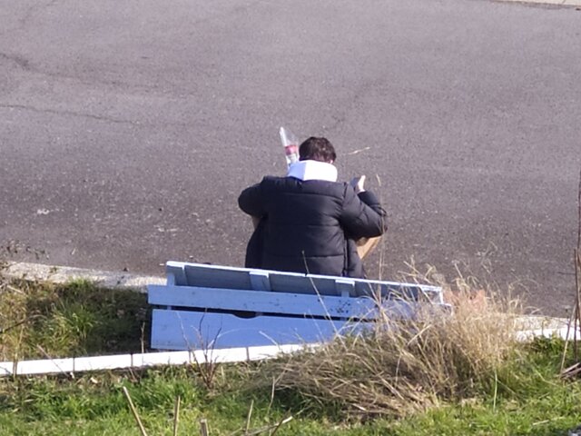 le banc de la route